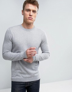 Серый хлопковый джемпер с круглым вырезом ASOS - Серый