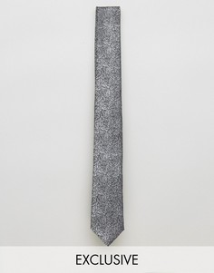 Жаккардовый галстук с цветочным узором Noose & Monkey - Серый
