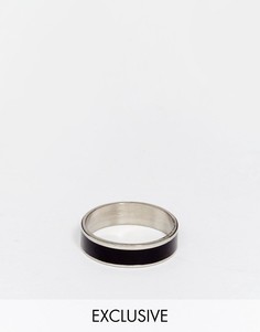 Черное кольцо Reclaimed Vintage Inspired - Серебряный