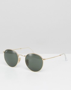 Круглые солнцезащитные очки Ray-Ban 0RB3447 - Золотой