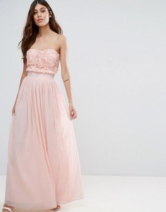 Платье макси с аппликацией в виде розы Zibi London - Розовый