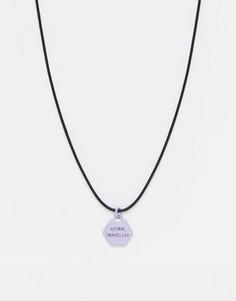 Ожерелье с надписью Astral Traveller Me & Zena - Фиолетовый