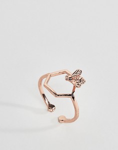 Покрытое розовым золотом кольцо Bill Skinner - Золотой