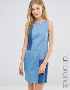 Джинсовое платье в стиле пэчворк Vero Moda Tall - Синий