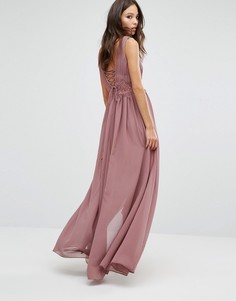 Платье со шнуровкой на спине Y.A.S Andra - Розовый