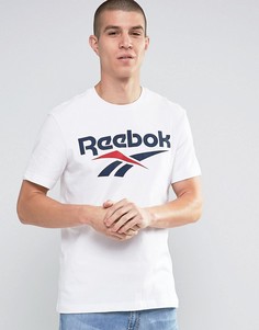 Футболка с логотипом Reebok Vector AZ9527 - Белый