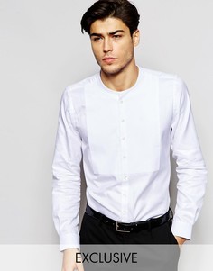 Рубашка кроя слим в винтажном стиле с вставкой-нагрудником Hart Hollywood by Nick Hart - Белый