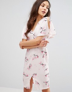 Платье миди с рукавами-кимоно Closet - Розовый