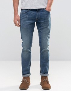 Выбеленные джинсы слим Wrangler - Синий