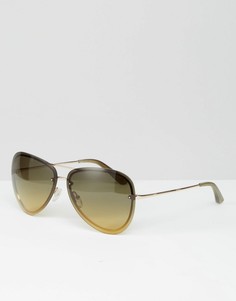 Золотистые солнцезащитные очки-авиаторы Calvin Klein Sun - Золотой
