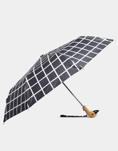 Черный зонт в решетчатую клетку Original Duckhead - Мульти