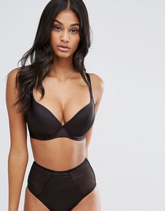 Атласный бюстгальтер пуш‑ап ASOS FULLER BUST Deme - Черный