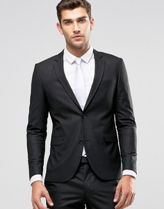 Черный облегающий пиджак Jack & Jones Premium - Черный
