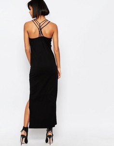 Платье макси с решетчатой спинкой Vero Moda - Черный