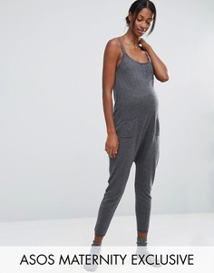 Трикотажный комбинезон для беременных ASOS Maternity LOUNGE - Серый