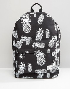 Рюкзак с принтом ананасов Spiral - Черный