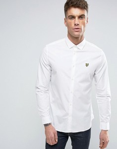 Белая эластичная рубашка на пуговицах с логотипом-орлом Lyle & Scott - Белый