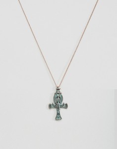 Ожерелье с египетским принтом ASOS - Серебряный
