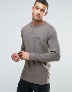 Зеленый свитшот с круглым вырезом и логотипом милитари Abercrombie & Fitch - Зеленый