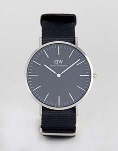 Часы с серебристым циферблатом Daniel Wellington Classic - 40 мм - Черный