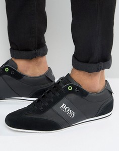 Кроссовки с замшевой отделкой и логотипом BOSS Green by Hugo Boss - Черный