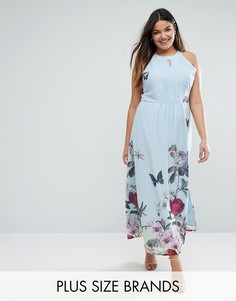 Платье макси с цветочным принтом Uttam Boutique Plus - Синий