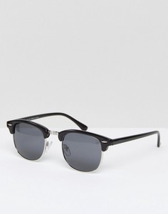 Классические солнцезащитные очки в стиле ретро с поляризованными стеклами ASOS - Черный