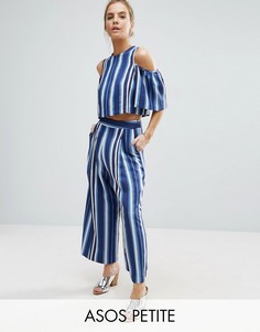 Комбинируемая юбка-брюки в полоску ASOS PETITE - Синий