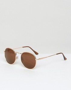 Круглые солнцезащитные очки AJ Morgan - Золотой