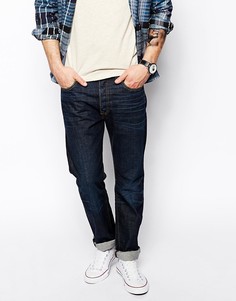 Прямые темные джинсы Levis 501 Blue Lane - Синий