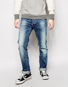 Светлые выбеленные джинсы слим Lee Daren - Синий