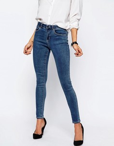 Синие выбеленные джинсы ASOS Premium Sculpt Me Birch - Синий