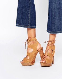 Замшевые сандалии на деревянной платформе KG By Kurt Geiger Henna - Рыжий