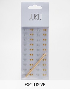 Набор треугольных наклеек на ногти Juku Nails эксклюзивно для ASOS - Золотистые и серебристые - Мульти