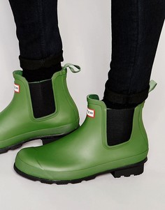 Резиновые сапоги Hunter Original Chelsea - Зеленый