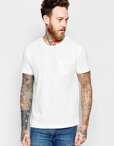 Белая футболка с карманом YMC - Белый