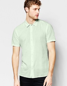 Бледно-зеленая рубашка с короткими рукавами ASOS - Зеленый
