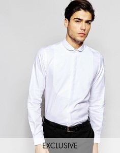 Рубашка кроя слим с закругленным воротником и вставкой-нагрудником Hart Hollywood by Nick Hart - Белый