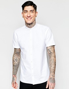 Белая рубашка с воротником на пуговицах и короткими рукавами Minimum - Белый