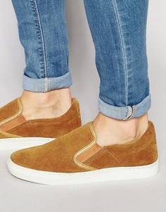 Замшевые кеды-слипоны KG By Kurt Geiger - Рыжий