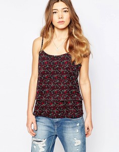 Топ с цветочным принтом и лямками на спине ASOS - Темно-синий Only