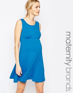 Приталенное платье без рукавов Isabella Oliver - Синий