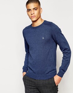 Хлопковый джемпер с круглым вырезом Original Penguin - Синий