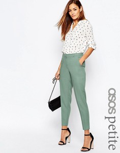 Брюки-сигареты слим ASOS PETITE Premium - Зеленый