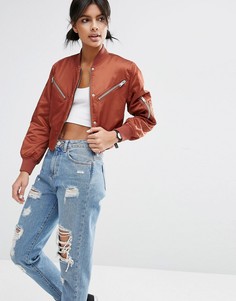 Укороченная куртка-пилот ASOS - Оранжевый