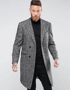 Пальто со скрытой планкой Noose & Monkey - Серый
