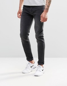 Черные выбеленные джинсы скинни из денима плотностью 12,5 ASOS - Черный
