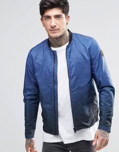 Нейлоновая куртка‑пилот на молнии с эффектом деграде Replay - Синий