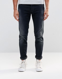 Темные стретчевые джинсы слим Replay Thyber - Синий