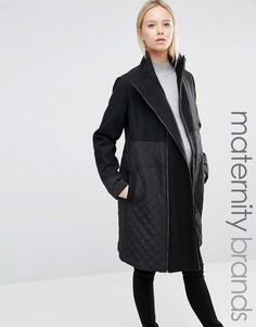 Пальто в строгом стиле Mamalicous Tikka - Черный Mama.Licious